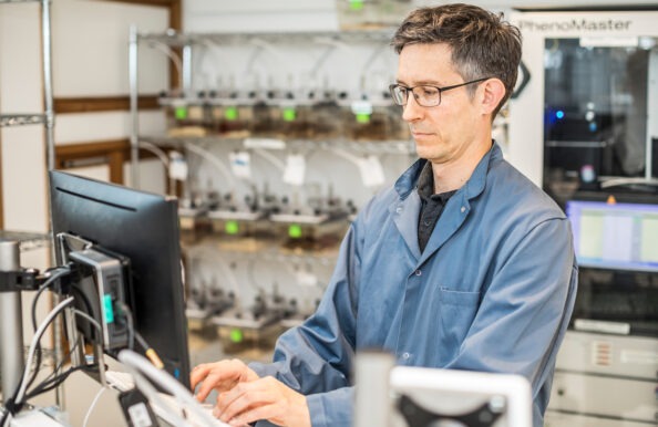 Man Working At Laboratory