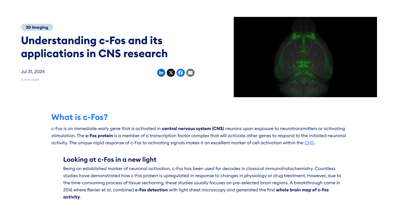 Understanding c-Fos and its applications in CNS research